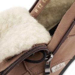 Vlnka Dámské kožené kotníkové boty Gita - hnědá POUZE EU 41 (VÝPRODEJ)