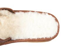 Vlnka Dámské kožené pantofle s ovčí vlnou POUZE EU 42 (VÝPRODEJ)