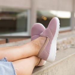Vlnka Dámské prodyšné ortopedické tenisky - Růžová