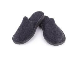 Vlnka pánské filcové pantofle Černé POUZE EU 42 (VÝPRODEJ)