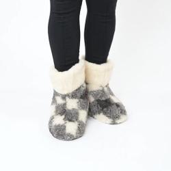 Vlnka TV bačkory z ovčí vlny hnědé POUZE EU 41-42 (VÝPRODEJ)