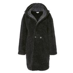 Vlnka Vlnený kabát s kapucňou - čierna LEN M/L (VÝPREDAJ)