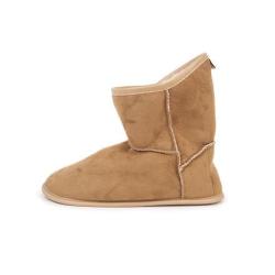 Vlnka Vysoké bačkory s ovčí vlnou Světle hnědá pantofle, bačkory POUZE 35-36 (VÝPRODEJ)