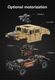 IQ models Vojenský HUMVEE 1/8 - Stavebnice 3935 dílků + sleva 400,- na příslušenství