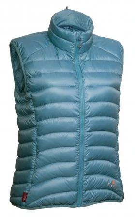Warmpeace SWAN LADY dámská péřová vesta POUZE L fresh blue/winter blue (VÝPRODEJ)