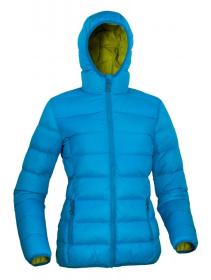 Warmpeace TACOMA LADY dámská péřová bunda POUZE M ocean/nugget gold - sv.modrá (VÝPRODEJ)