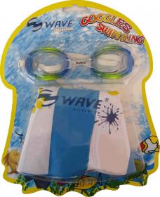 Wave Sada detské plavecké okuliare + nafukovací kruh Wave Wave Sada detské plavecké okuliare + nafukovací kruh Wave