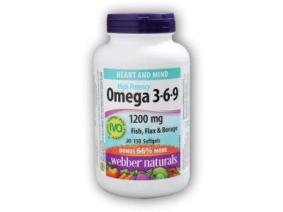 Webber Naturals Omega 3-6-9 High Potency 1200 mg 150 tobolek Webber Naturals Omega 3-6-9 High Potency 1200 mg 150 tobolek