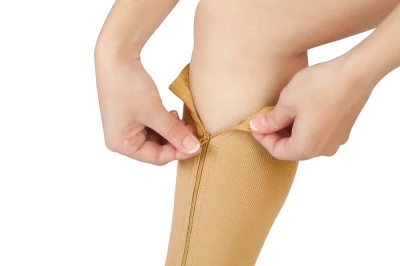Wellife Kompresní punčochy FIT se zipem L-XL tělové