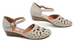 Wild 03479D světle šedé dámské sandály na klínku