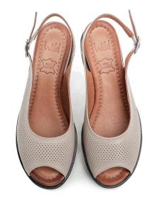 Wild 037738D béžová dámska letná obuv na klinu