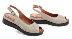 Wild 037738D béžová dámska letná obuv na klinu