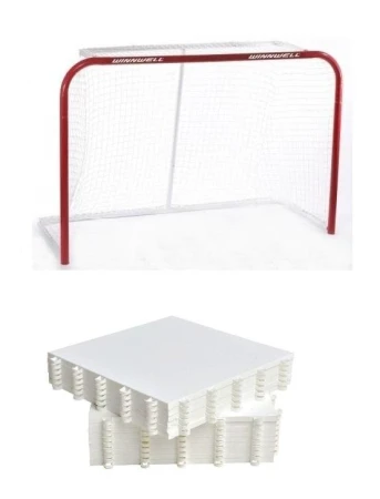 WINNWELL 72 branka + Hockey Revolution Hockey Tiles desky (8 ks)