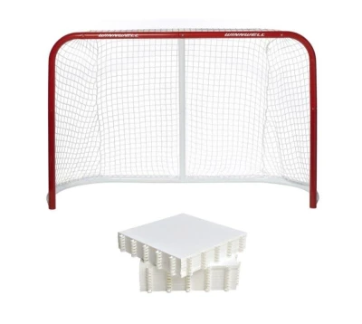 Winnwell 72 Heavy Duty hokejová branka + Hockey Revolution Hockey Tiles puzzle (18 ks)