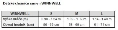 Winnwell AMP500 YTH dětská ramena