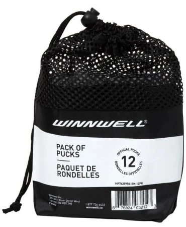 Winnwell Hokejový puk černý oficiální (6ks)