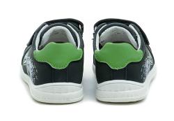 Wojtylko 1A26397a černo zelené dětské polobotky