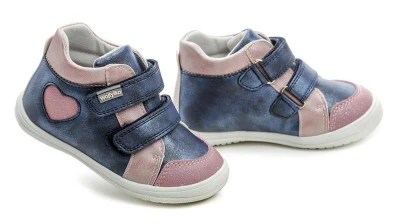 Wojtylko 1T23004 modro růžové dětské polobotky