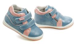 Wojtylko 1T23701 modro ružové dievčenské poltopánky