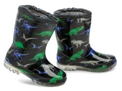 Wojtylko 2G5057C černé dětské gumáky dinosaur