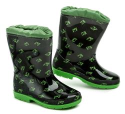 Wojtylko 2G5075C černo zelené dětské gumáky Minecraft