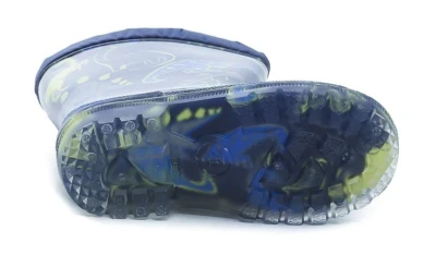 Wojtylko 2G6015G Dinosaur modré dětské gumáky
