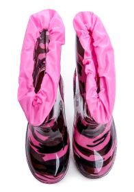 Wojtylko 3G2202R černo růžové dětské gumáky