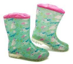 Wojtylko 3G4121K tyrkysové detské gumáky