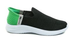 Wojtylko 5A25387C černo zelené chlapecké Slip-in polobotky