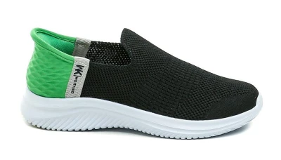 Wojtylko 5A25387C černo zelené chlapecké Slip-in polobotky