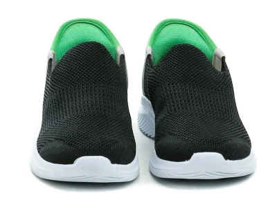 Wojtylko 5A25387C černo zelené chlapecké Slip-in polobotky