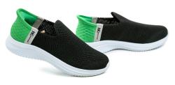 Wojtylko 5A25387C černo zelené chlapecké Slip-in polobotky