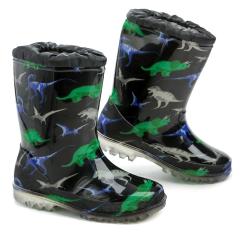 Wojtylko 5G5057C černé dětské gumáky dinosaur