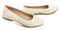 Wojtylko 7B23517B biele dámske letné baleríny