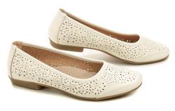 Wojtylko 7B23517B biele dámske letné baleríny