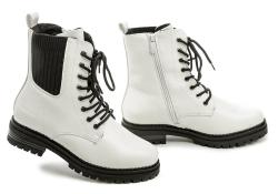 Wojtylko 7ZB23026B biele dámske zimné topánky