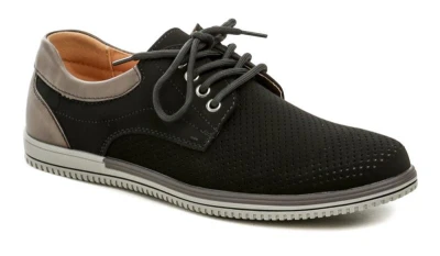 Wojtylko 9W24459C černé pánské polobotky Wojtylko 9W24459C černé pánské polobotky