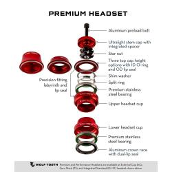 Wolf Tooth hlavové složení Premium Upper Is41/28.6 15mm Stack Černá