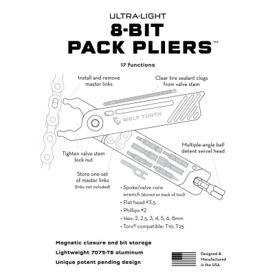 Wolf Tooth kleště 8-bit Pack Pliers Černá