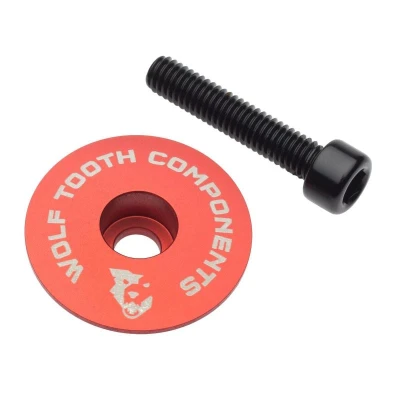 WOLF TOOTH Ultralight Stem Cap Flat krytka červená