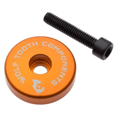 Wolf Tooth Krytka Ultralight Stem Cap Oranžová + 5mm Spacer