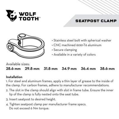 Wolf Tooth Sedlová Objímka 34.9mm Zlatá