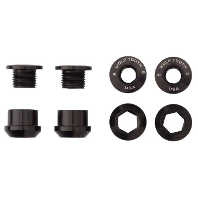 WOLF TOOTH Set Chainring Nuts And Bolts černá 4ks