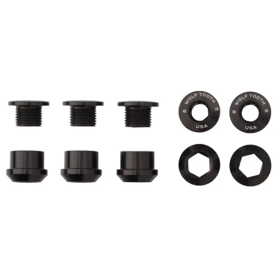 WOLF TOOTH Set Chainring Nuts And Bolts Černá 5