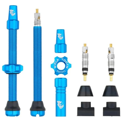 WOLF TOOTH Tubeless Valve Stem Kit 60mm Modré ventilky WOLF TOOTH Tubeless Valve Stem Kit 60mm Modré ventilky