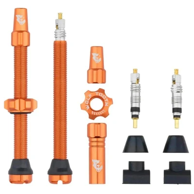 WOLF TOOTH Tubeless Valve Stem Kit 60mm Oranžové ventilky WOLF TOOTH Tubeless Valve Stem Kit 60mm Oranžové ventilky