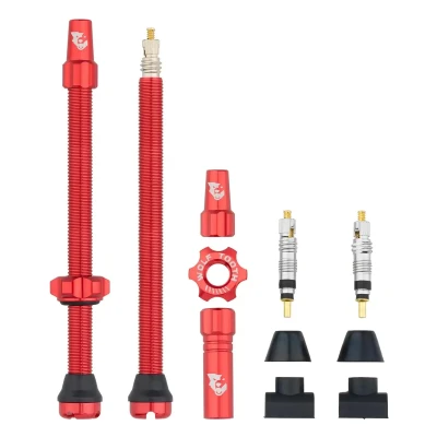WOLF TOOTH Ventilky Tubeless Valve Stem Kit 80mm Červená