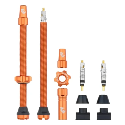 WOLF TOOTH Ventilky Tubeless Valve Stem Kit 80mm Oranžová