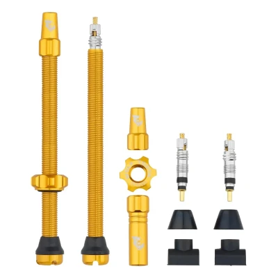 WOLF TOOTH Ventilky Tubeless Valve Stem Kit 80mm Zlatá