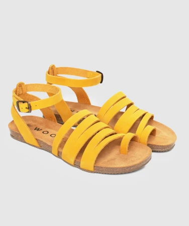 WOOX Aesta Lutea Yellow dámské sandály